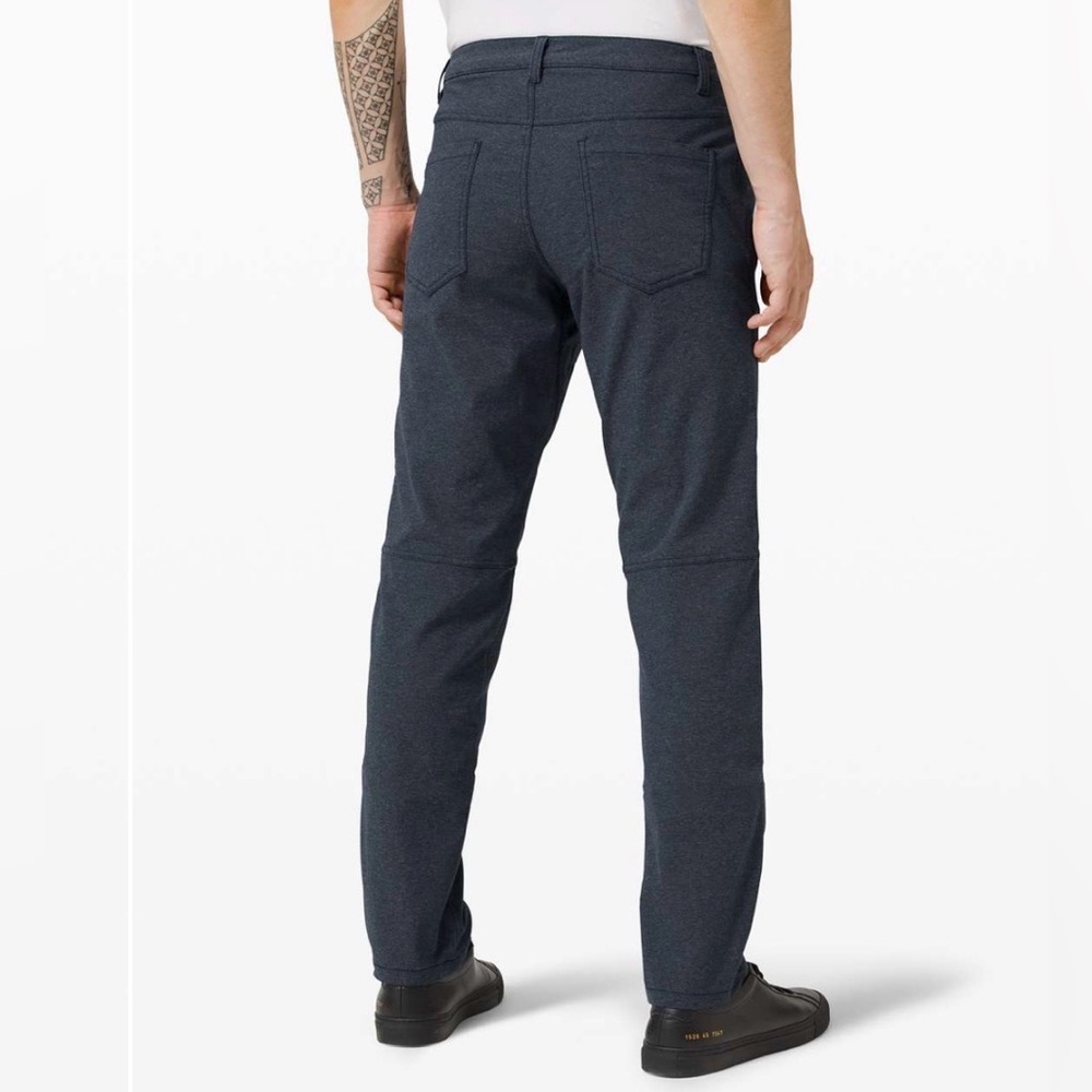 Lululemon ABC Pant Classic *Tech Canvas 34" Heathered Deep Navy Size 31 - Picture 3 of 16